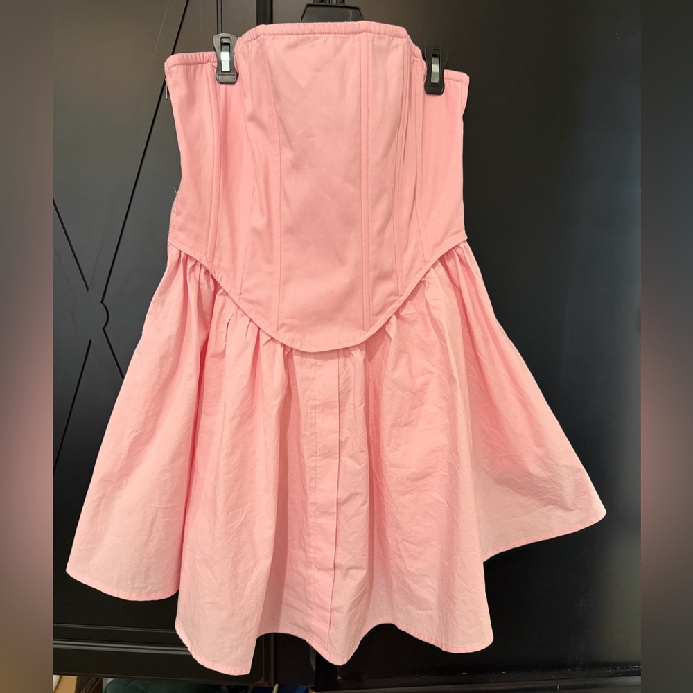Pink Women's Strapless Mini Dress